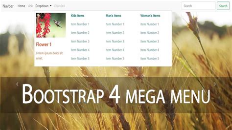bootstrap mega menu codepen|Simple Bootstrap 4 Mega Menu .